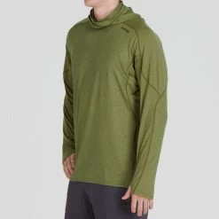 NRS Silkweight Varial Hoodie - Men's -Outdoor Clothing 10008 04 Olive Model FrontCrop 092121 2000x2000 RSZ 37115.1647987447