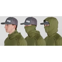 NRS Silkweight Varial Hoodie - Men's -Outdoor Clothing 10008 04 Olive Model Hood 092121 2000x2000 RSZ 20817.1647987447