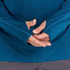 NRS Silkweight Long-Sleeve Shirt - Men's -Outdoor Clothing 10114 05 Poseidon Model Detail 121421 2000x2000 rsz 46606.1654628775