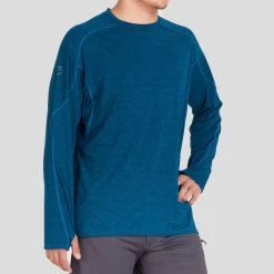 NRS Silkweight Long-Sleeve Shirt - Men's -Outdoor Clothing 10114 05 Poseidon Model Frontcrop 121421 2000x2000 rsz 53440.1654628774