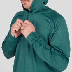 NRS Lightweight Hoodie - Men's 17 NRS Lightweight Hoodie - Men's -Outdoor Clothing 10120 05 Mediterranea Model Drawstring 102121 2000x2000 RSZ 23558.1647989436