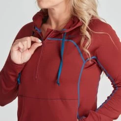 NRS Lightweight Hoodie - Women's 24 NRS Lightweight Hoodie - Women's -Outdoor Clothing 10121 05 Vino Model Zipper 070821 2000x2000 rsz 91795.1647971403