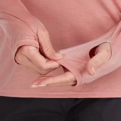 NRS Silkweight Hoodie - Women's 20 NRS Silkweight Hoodie - Women's -Outdoor Clothing 10140 05 Mauve Model Detail2 090221 2000x2000 rsz 19826.1647968653