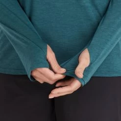 NRS Silkweight Hoodie - Women's 27 NRS Silkweight Hoodie - Women's -Outdoor Clothing 10140 05 Mediterranea Model Detail 082121 2000x2000 rsz 21581.1647968653