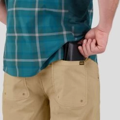 NRS Canyon Short - Men's 23 NRS Canyon Short - Men's -Outdoor Clothing 10153 02 Desert Model Detail 112321 2000x2000 rsz 15715.1677177649