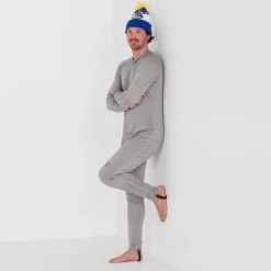 NRS Lightweight Union Suit - Men's -Outdoor Clothing 10160 01 Titanium Model Front 101821 2000x2000 RSZ 44153.1647992812