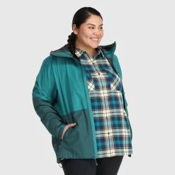 Outdoor Research Aspire II Jacket Plus - Women's (Fall 2022) -Outdoor Clothing 2879712230a5 aspire deep lake treeline rsz 23854.1663798641.1280.1280 53787.1675285009