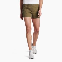 KUHL Kontour Short 4 Inch - Women's (Spring 2022) -Outdoor Clothing 6376 kontour short 4in olive front rsz 35496.1645316736