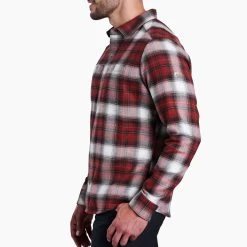 KUHL Law Flannel Long Sleeve - Men's (Fall 2022) -Outdoor Clothing 7373 Law Flannel LS Oxblood Side rsz 14825.1676589436
