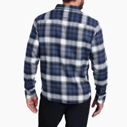 KUHL Law Flannel Long Sleeve - Men's (Fall 2022) -Outdoor Clothing 7373 Law Flannel LS Stellar Blue Back rsz 61865.1668031802