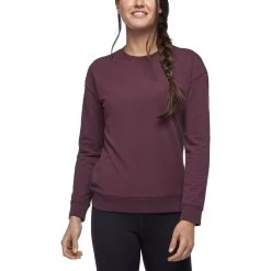 Black Diamond Basis Crew - Women's (Spring 2020) 6 Black Diamond Basis Crew - Women's (Spring 2020) -Outdoor Clothing 752321 5002 wbasiscrew plum om front 78378.1676320811