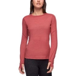 Black Diamond Solution 150 Merino Baselayer Crew - Women's 7 Black Diamond Solution 150 Merino Baselayer Crew - Women's -Outdoor Clothing 760021 6012 wsolution150merinobasecrw wildrose om front 50650.1626822943
