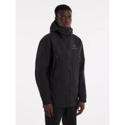 Arc'teryx Beta Long Jacket - Men's -Outdoor Clothing Beta Long Jacket Black Front View rsz 15384.1674858226