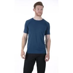 Rab Forge Short Sleeve Tee - Men's (Spring 2022) -Outdoor Clothing Forge SS Tee Ink QBU 87 IK on model rsz 75144.1646112585