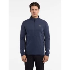 Arc'teryx Kyanite AR 1/2 Zip - Men's 13 Arc'teryx Kyanite AR 1/2 Zip - Men's -Outdoor Clothing Kyanite AR 1 2 Zip Neck Black Sapphire Front View rsz 42485.1675106943