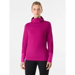 Arc'teryx Rho LT Hoody - Women's -Outdoor Clothing Rho Lightweight Hoody Synth Techno Women s Front View rsz 22783.1664928306