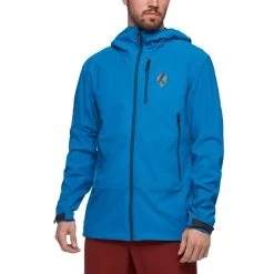 Black Diamond Dawn Patrol Shell - Men's -Outdoor Clothing p1sd 4015 mdawnpatrolshell kingfisher om front 30431.1626822234