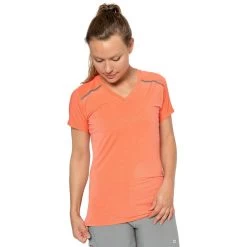 ReActive V-Tee - Women's (Fall 2019) 7 ReActive V-Tee - Women's (Fall 2019) -Outdoor Clothing s19 w reactivevtee coral 3 gray web 1800x1800 rsz 54827.1676492006
