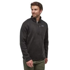 Patagonia Better Sweater 1/4 Zip - Men's -Outdoor Clothing wbf19 25523 blk om1 bcg 18605.1652136324