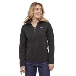 Patagonia Better Sweater 1/4 Zip - Women's -Outdoor Clothing wbf19 25618 blk om1 bcg 81744.1626823082
